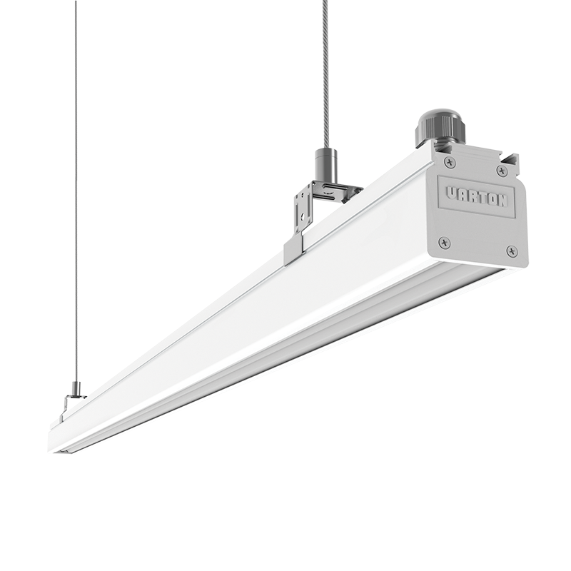 Светодиодный светильник VARTON Mercury Mall IP54 2173x54x58 мм опал 63 Вт 4000 K белый RAL9003 муар диммируемый по протоколу DALI